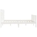 Cadre de lit Blanc Bois de pin massif 120x200 cm