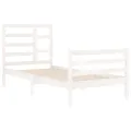Cadre de lit Blanc Bois massif 90x200 cm