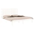 Cadre de lit Blanc Bois de pin massif 160x200 cm