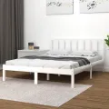 Cadre de lit Blanc Bois de pin massif 120x200 cm
