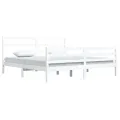 Cadre de lit Blanc Bois de pin massif 200x200 cm