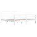 Cadre de lit Blanc Bois de pin massif 200x200 cm