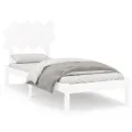Cadre de lit Blanc 90x200 cm Bois massif