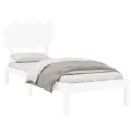 Cadre de lit Blanc 90x200 cm Bois massif