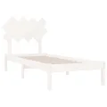 Cadre de lit Blanc 90x200 cm Bois massif
