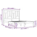Cadre de lit Blanc Bois de pin massif 200x200 cm