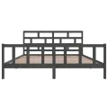 Cadre de lit Gris Bois de pin massif 200x200 cm