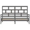 Cadre de lit Gris Bois de pin massif 200x200 cm