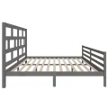 Cadre de lit Gris Bois de pin massif 200x200 cm