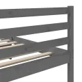 Cadre de lit Gris Bois de pin massif 200x200 cm