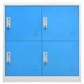 Armoires à casiers 2 pcs Gris clair et bleu 90x45x92,5 cm Acier