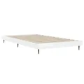 Cadre de lit blanc brillant 100x200 cm bois d'ingénierie