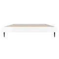 Cadre de lit blanc brillant 100x200 cm bois d'ingénierie