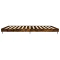 Cadre de lit chêne fumé 150x200 cm bois d'ingénierie