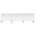 Meuble TV blanc brillant 150x30x44,5 cm bois d'ingénierie