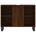 Armoire salle de bain chêne marron 80x33x60cm bois d'ingénierie