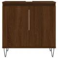 Armoire de bain chêne marron 58x33x60 cm bois d'ingénierie