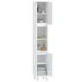 Armoire de salle de bain blanc 30x30x190 cm bois d'ingénierie