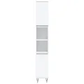 Armoire de salle de bain blanc 30x30x190 cm bois d'ingénierie