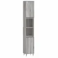 Armoire de bain sonoma gris 30x30x190 cm bois d'ingénierie