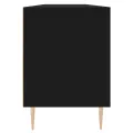 Meuble TV noir 150x30x44,5 cm bois d'ingénierie
