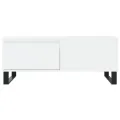 Table basse Blanc 90x50x36,5 cm Bois d'ingénierie