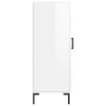 Buffet Blanc brillant 34,5x34x90 cm Bois d'ingénierie