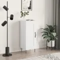 Buffet Blanc brillant 34,5x34x90 cm Bois d'ingénierie