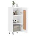 Buffet Blanc brillant 34,5x34x90 cm Bois d'ingénierie