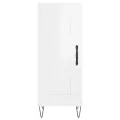 Buffet Blanc brillant 34,5x34x90 cm Bois d'ingénierie