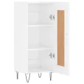 Buffet Blanc brillant 34,5x34x90 cm Bois d'ingénierie