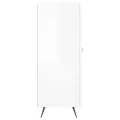 Buffet Blanc brillant 69,5x34x90 cm Bois d'ingénierie