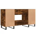 Bureau chêne fumé 140x50x75 cm bois d'ingénierie