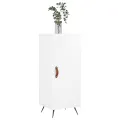 Buffet Blanc brillant 34,5x34x90 cm Bois d'ingénierie