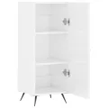 Buffet Blanc brillant 34,5x34x90 cm Bois d'ingénierie