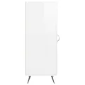 Buffet Blanc brillant 34,5x34x90 cm Bois d'ingénierie