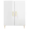 Buffet Blanc brillant 69,5x34x90 cm Bois d'ingénierie