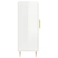 Buffet Blanc brillant 69,5x34x90 cm Bois d'ingénierie