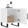 Tables de chevet 2 pcs blanc brillant 40x40x50 cm