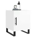 Tables de chevet 2 pcs blanc brillant 40x40x50 cm