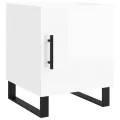 Tables de chevet 2 pcs blanc brillant 40x40x50 cm