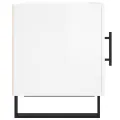 Tables de chevet 2 pcs blanc brillant 40x40x50 cm