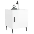 Tables de chevet 2 pcs blanc brillant 40x40x50 cm