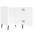 Tables de chevet 2 pcs blanc brillant 40x40x50 cm
