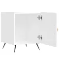 Tables de chevet 2 pcs blanc brillant 40x40x50 cm