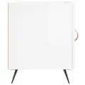 Tables de chevet 2 pcs blanc brillant 40x40x50 cm