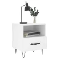 Tables de chevet 2 pcs blanc 40x35x47,5 cm bois d’ingénierie