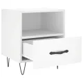 Tables de chevet 2 pcs blanc 40x35x47,5 cm bois d’ingénierie