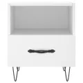 Tables de chevet 2 pcs blanc 40x35x47,5 cm bois d’ingénierie