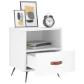 Tables de chevet 2 pcs blanc 40x35x47,5 cm bois d’ingénierie